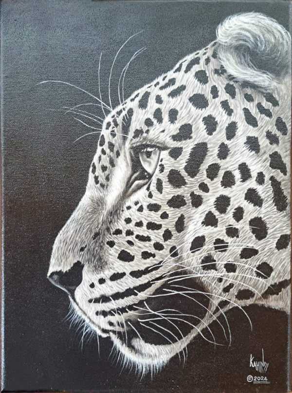 Face profile of a leopard